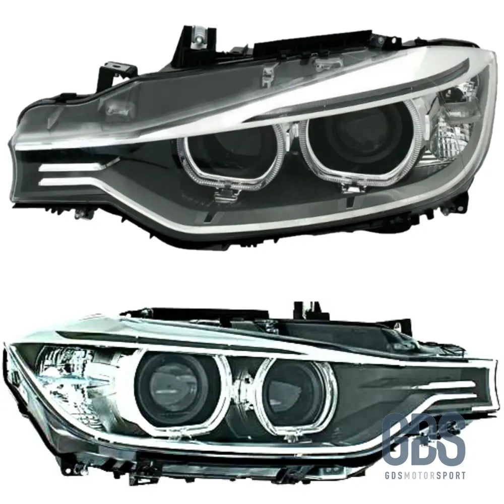 Phares avant Bi-Xenon pour BMW Série 3 F30 / F31 Angel Eyes LED Phase 1 sans AFS - Éclairage de véhicule - GDS Motorsport