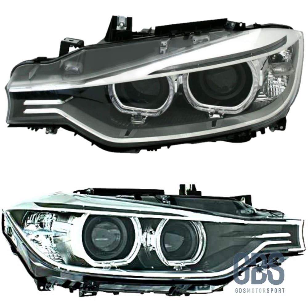 Phares avant Bi-Xenon pour BMW Série 3 F30 / F31 Angel Eyes LED Phase 1 - Éclairage de véhicule - GDS Motorsport