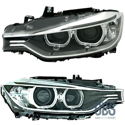 Phares avant Bi-Xenon pour BMW Série 3 F30 / F31 Angel Eyes LED Phase 1 - Éclairage de véhicule - GDS Motorsport