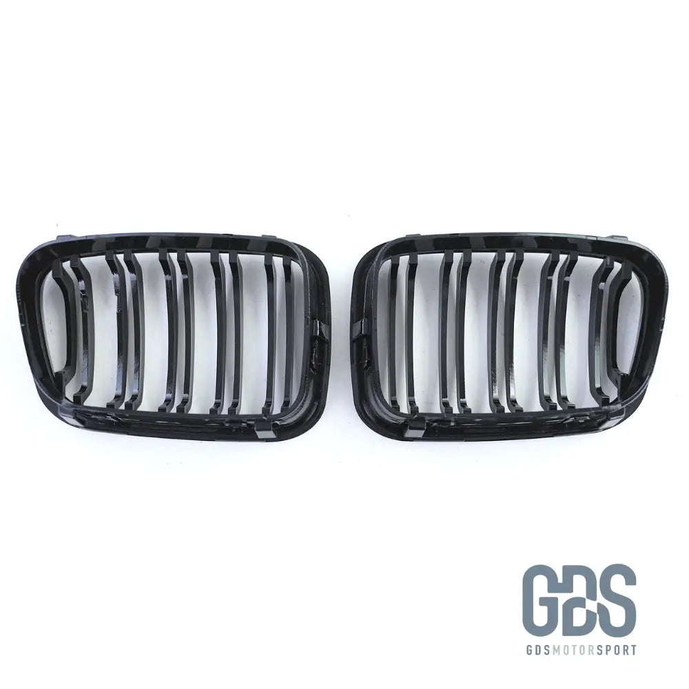 2 Grilles de calandre Double Lame NOIR BRILLANT BMW serie 3 E46 PH1 1999 a 2003 COUPE / CABRIOLET - Calandres - GDS Motorsport