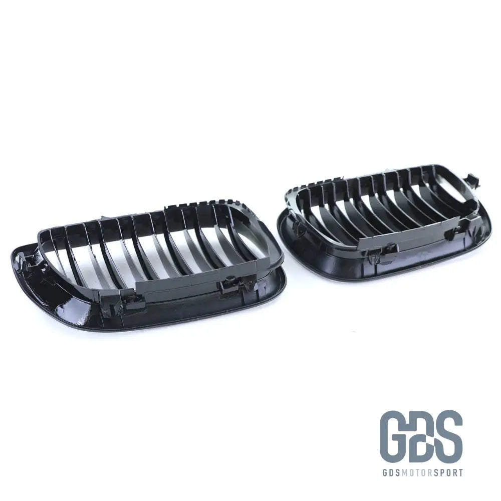 2 Grilles de calandre Double Lame NOIR BRILLANT BMW serie 3 E46 PH2 2001 a 2005 BERLINE / TOURING - Calandres - GDS Motorsport