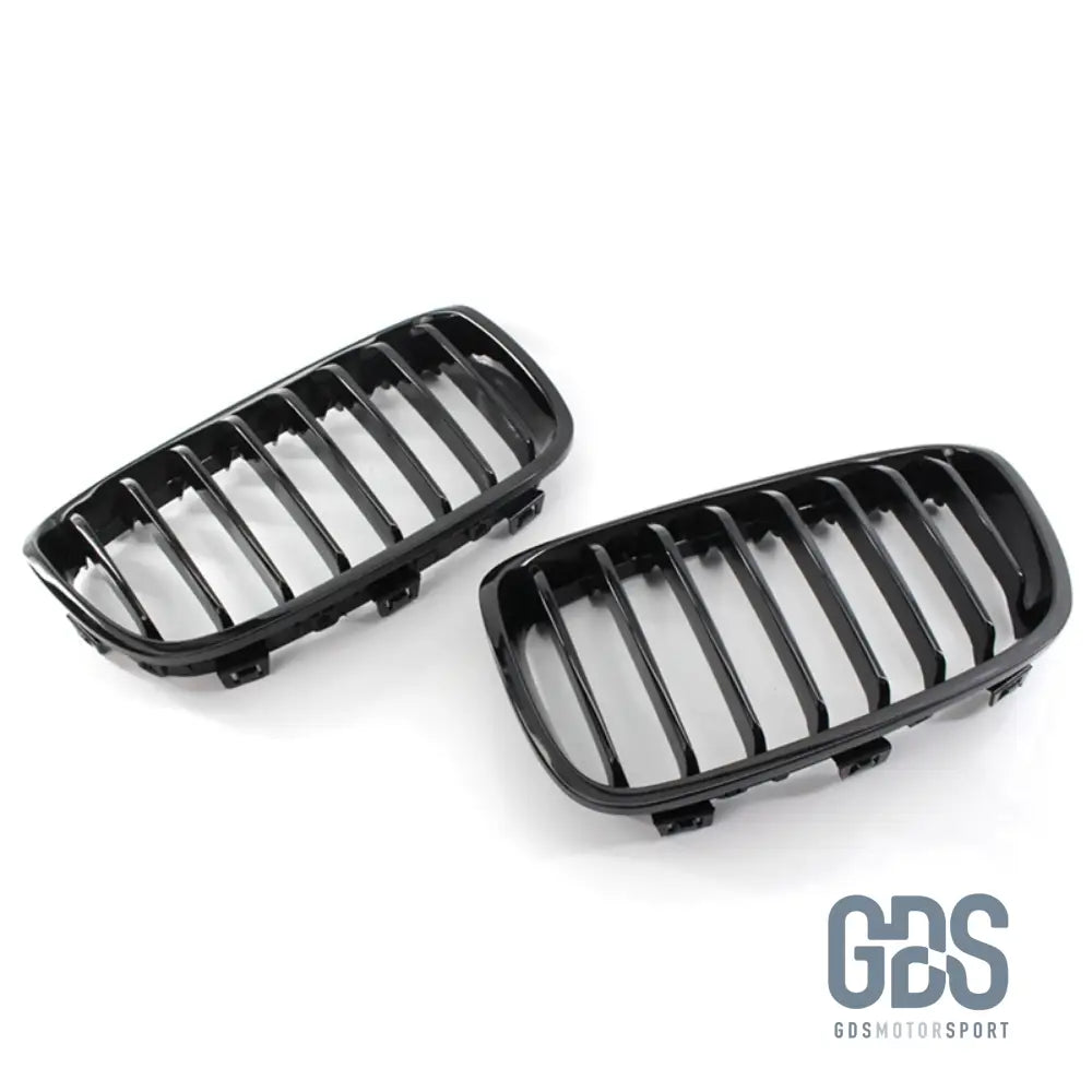 2 Grilles de calandre Noir Brillant BMW série 1 F20 F21 Ph 2010 a 2015 - Calandres - GDS Motorsport