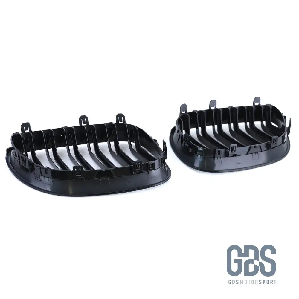2 Grilles de calandre NOIR Brillant Double lame BMW serie 5 E60 E61 2003 a 2010 - Calandres - GDS Motorsport