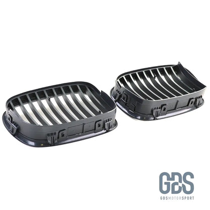 2 Grilles de calandre NOIR MATE Bords fins BMW serie 5 E39 1995 a 2003 - Calandres - GDS Motorsport