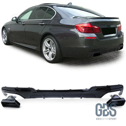 Diffuseur pare choc arrière Noir Brillant BMW F10 / F11 Pack M 550 I/D PERFORMANCE Avec Embouts - Pare Choc - GDS Motorsport