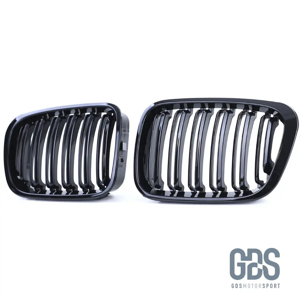 2 Grilles de calandre Double Lame NOIR BRILLANT BMW serie 3 E46 PH1 1998 a 2001 BERLINE / TOURING - Calandres - GDS Motorsport