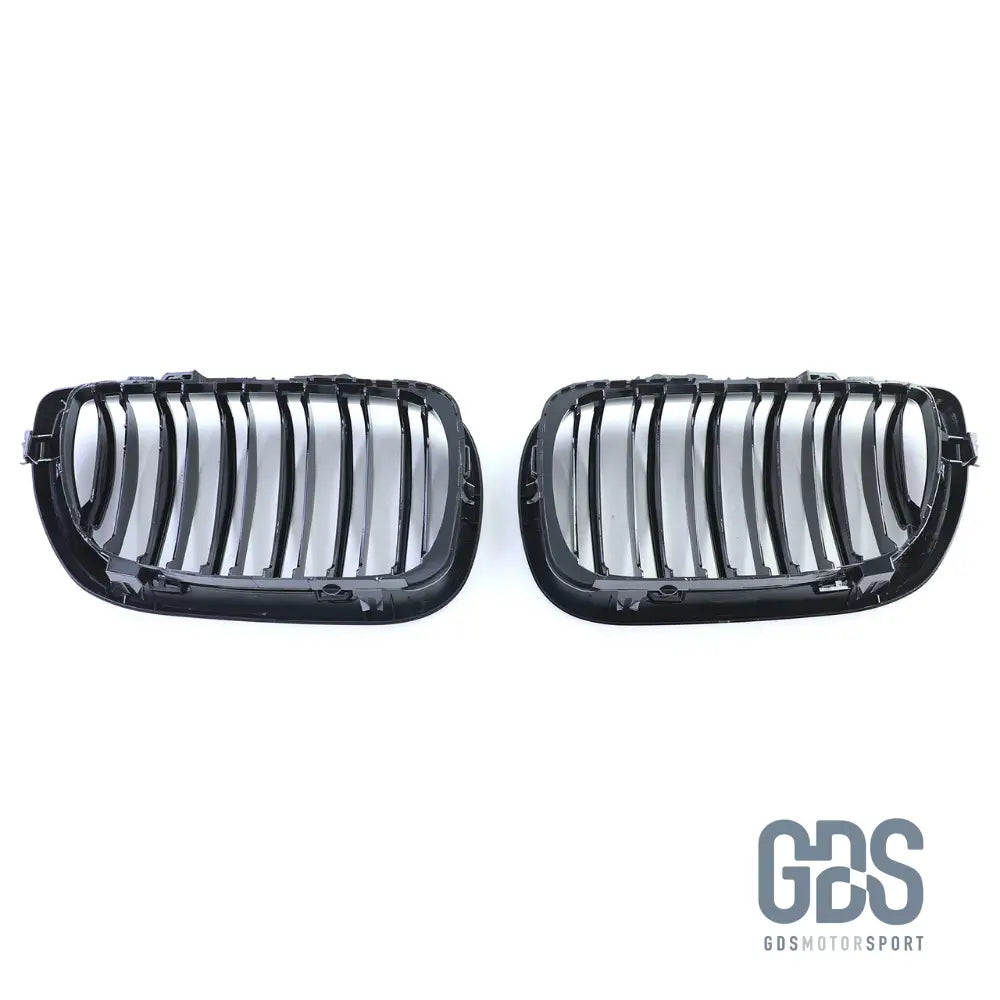 2 Grilles de calandre Double Lame NOIR BRILLANT BMW serie 3 E46 PH2 2001 a 2005 BERLINE / TOURING - Calandres - GDS Motorsport