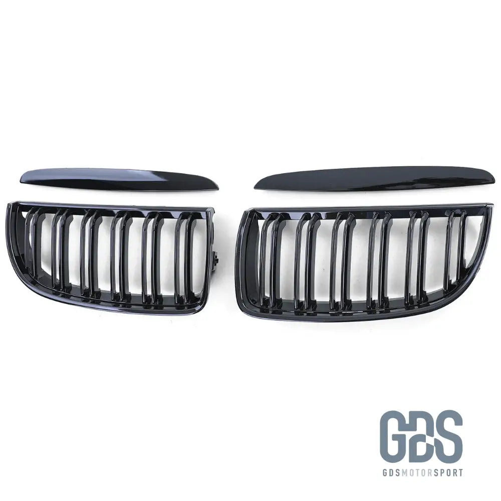 2 Grilles de calandre Double Lame Noir Brillant BMW série 3 E90/E91 PH1 2005-08 Berline/Touring - Calandres - GDS Motorsport