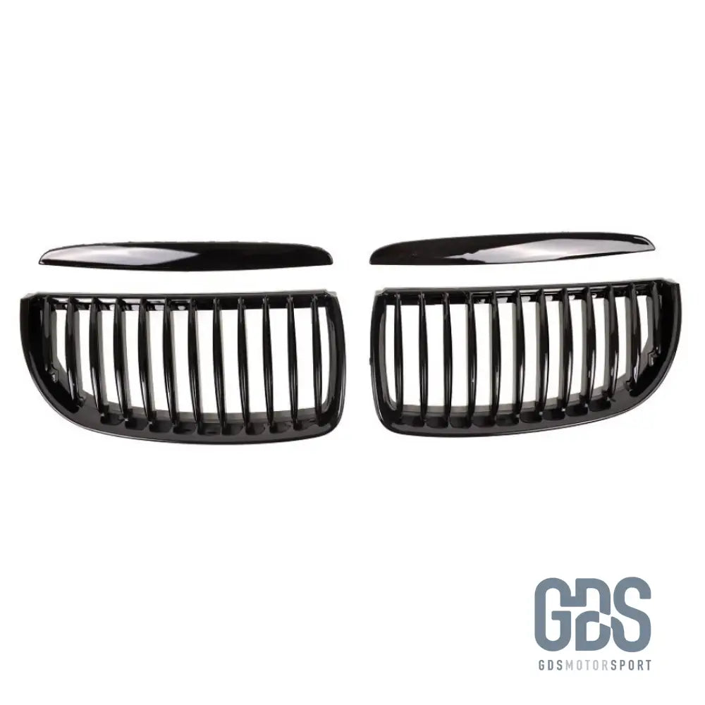 2 Grilles de calandre NOIR BRILLANT BMW série 3 E90 / E91 PH1 2005 a 2008 Berline / Touring - Calandres - GDS Motorsport