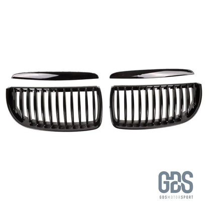 2 Grilles de calandre NOIR BRILLANT BMW série 3 E90 / E91 PH1 2005 a 2008 Berline / Touring - Calandres - GDS Motorsport