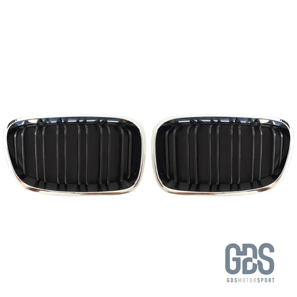 Grilles de calandre Noir et chrome DOUBLE LAME BMW série 1 F20 F21 Ph - Calandres - GDS Motorsport