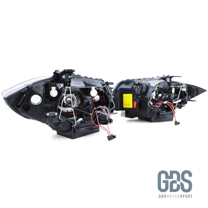 Phares avant Angel Eyes à LED H7/H7 BMW serie 1 - PHARES FEUX - GDS Motorsport