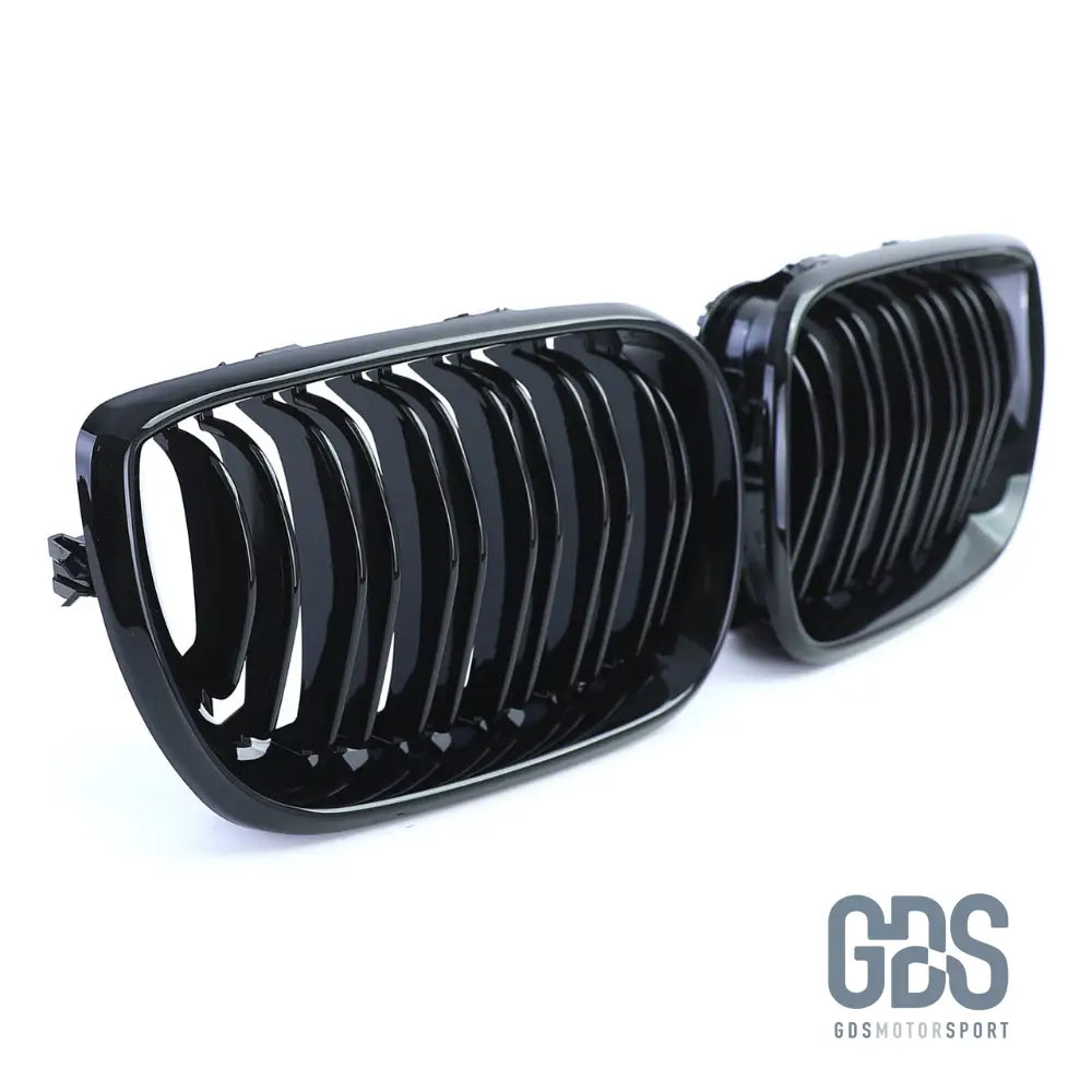2 Grilles de calandre Double Lame NOIR BRILLANT BMW serie 3 E46 PH2 2001 a 2005 BERLINE / TOURING - Calandres - GDS Motorsport