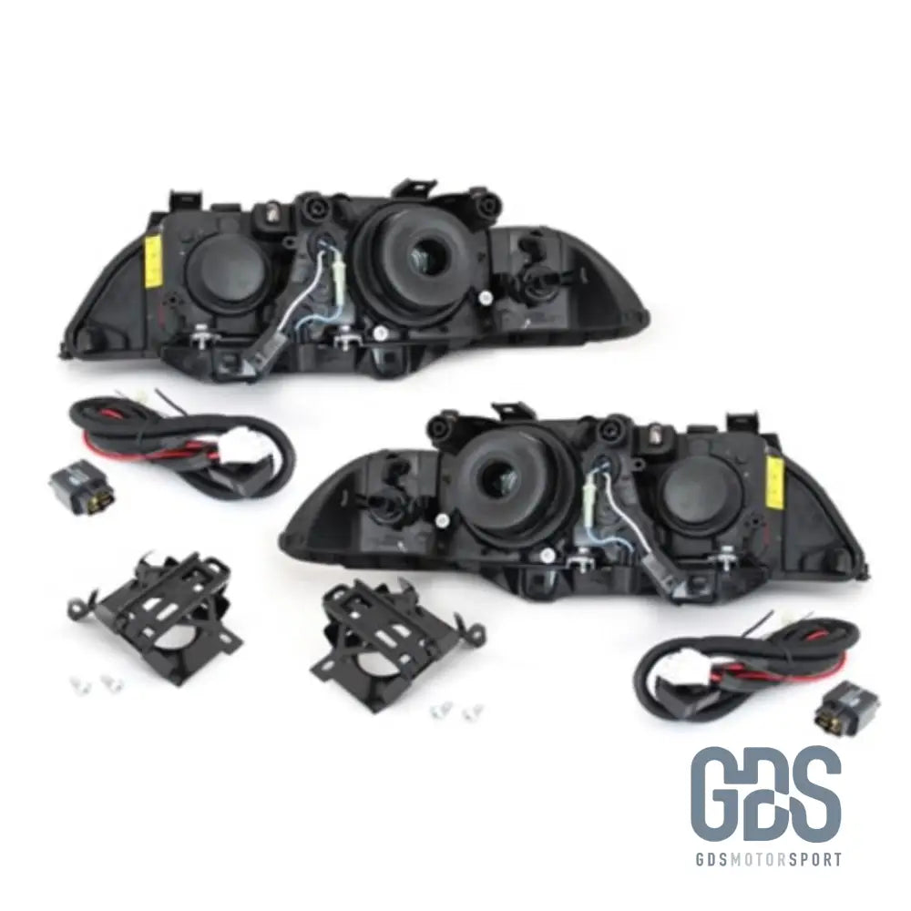 Phares Angel Eyes pour BMW Série 5 E39 Phase 1 avec xenon D2S OEM - PHARES FEUX - GDS Motorsport