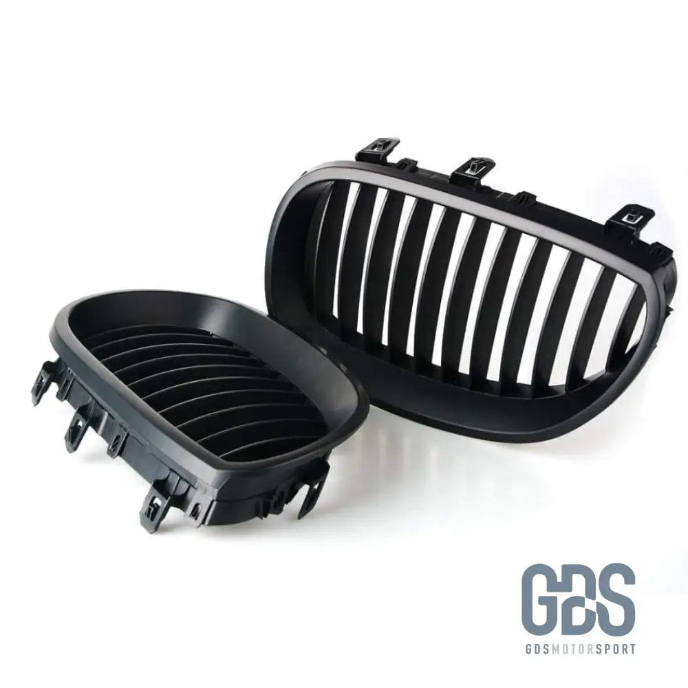 2 Grilles de calandre NOIR Mate BMW serie 5 E60 E61 2003 a 2010 - Calandres - GDS Motorsport