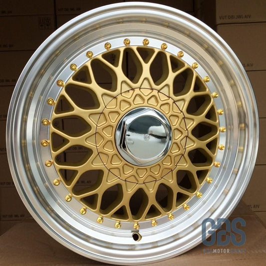 4 jantes style BBS RS centre Doré BMW R17’’ X 7.5’’ ET20 8.5’’ - Jantes et pneus - GDS Motorsport