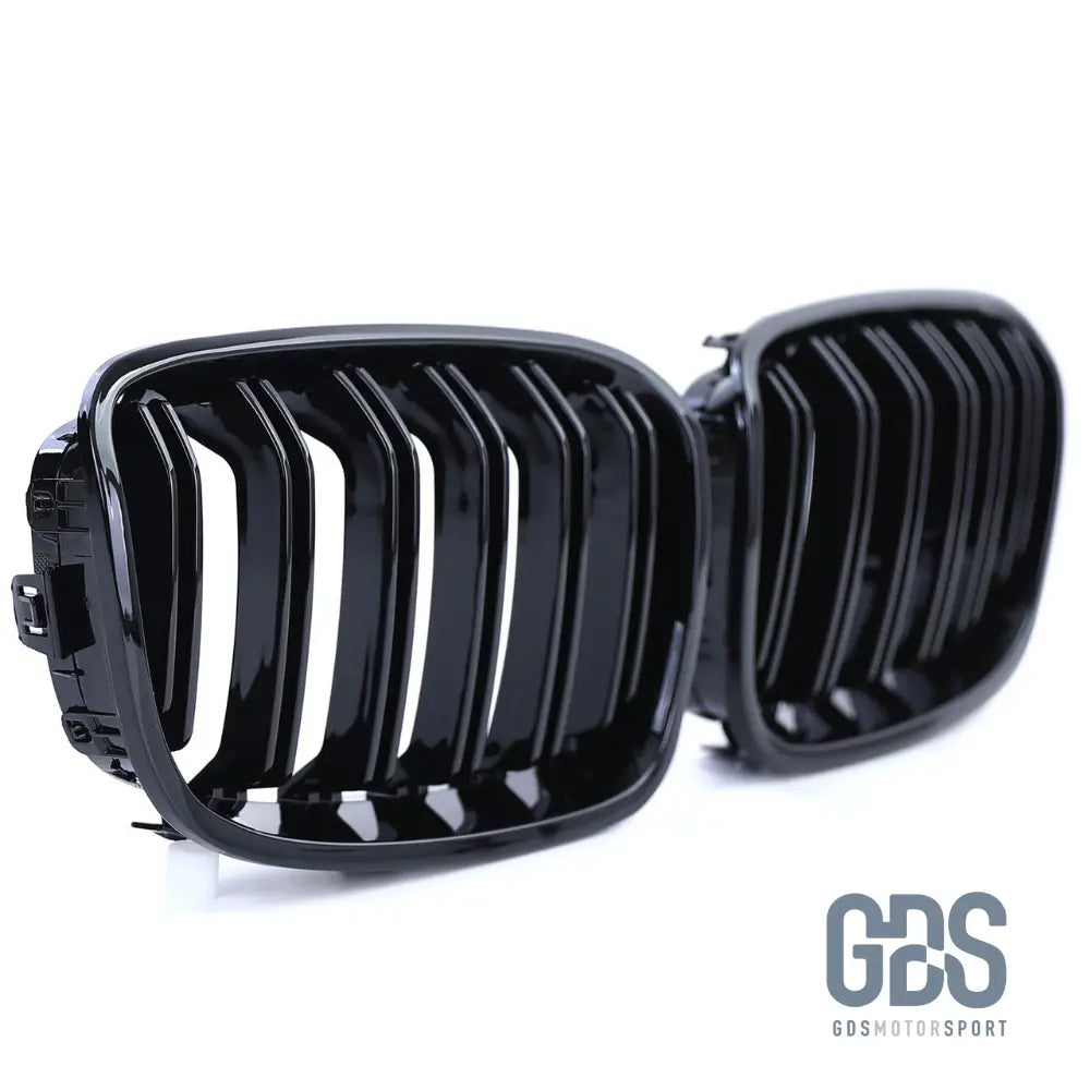 2 Grilles de calandre Noir Brillant double lame BMW série 1 F20 F21 Ph - Calandres - GDS Motorsport