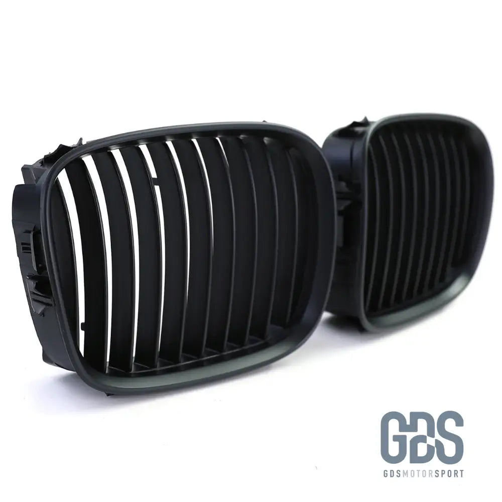 2 Grilles de calandre NOIR MATE Bords fins BMW serie 5 E39 1995 a 2003 - Calandres - GDS Motorsport