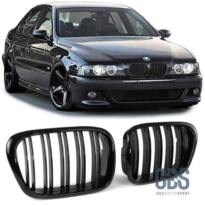 Grilles de calandre Double Barrette NOIR BRILLANT BMW serie 5 E39 look M5 - Calandres - GDS Motorsport
