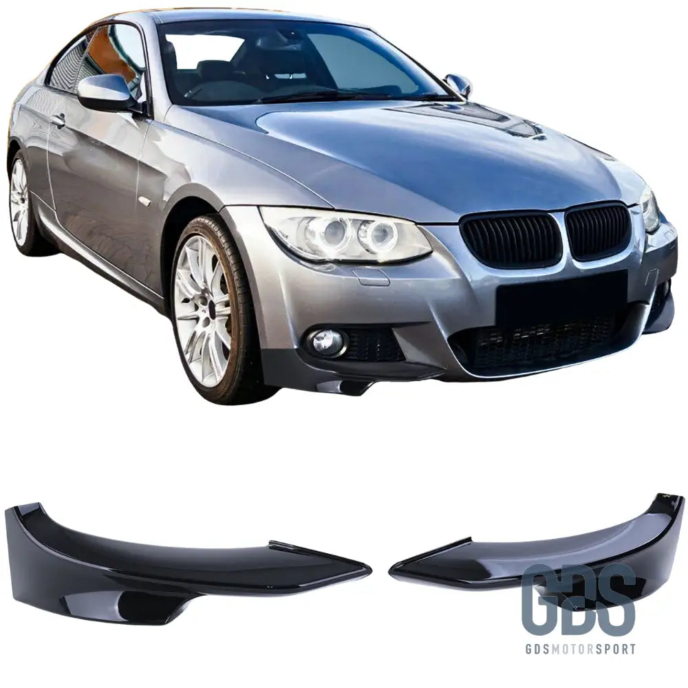 Splitter rajout de pare choc avant Noir Brillant BMW Serie 3 E92 E93 Pack M Phase 2 - Éléments carrosserie - GDS Motorsport