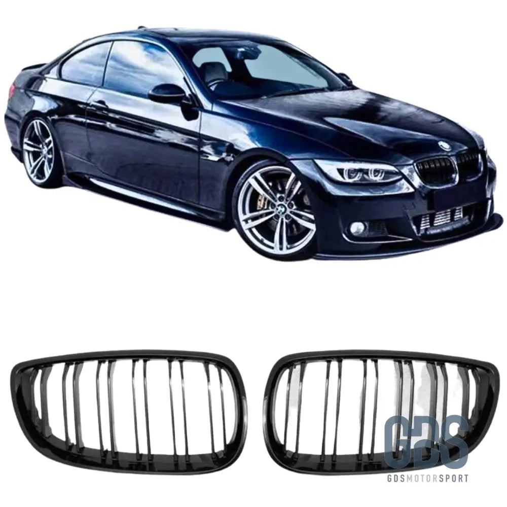 Grilles de calandre type M4 noir brillant pour BMW serie 3 E92 E93 phase 1 06-09 - Calandres - GDS Motorsport