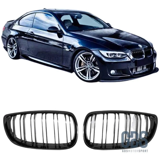 Grilles de calandre type M4 noir brillant pour BMW serie 3 E92 E93 phase 1 06-09 - Calandres - GDS Motorsport