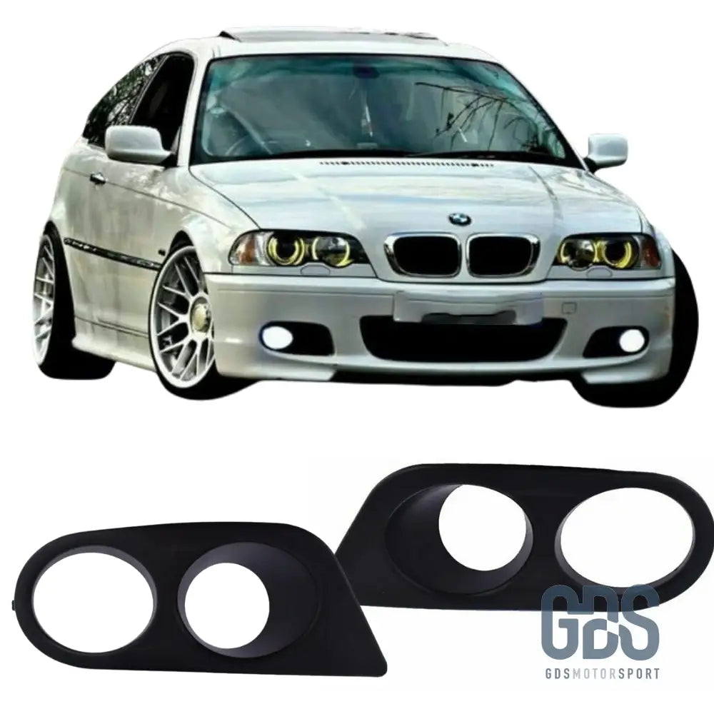 2 Caches / Entourage antibrouillard pour pare choc avant BMW E46 Look Pack M2 - PHARES FEUX - GDS Motorsport
