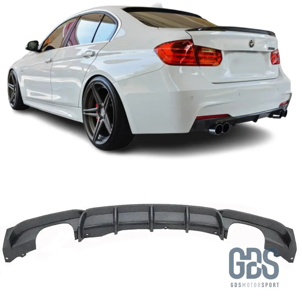 Diffuseur M performance Look Carbone pour BMW F30 / F31 4 Sorties échappement - Éléments de carrosserie - GDS Motorsport