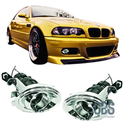 Paire phares antibrouillard à lenticulaire Chromé BMW E46 Pack M2 / M3 - PHARES FEUX - GDS Motorsport