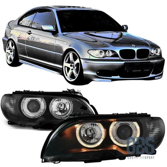 Phares avant Angel Eyes pour BMW Série 3 E46 Coupé / Cabriolet Ph2 H7/H7 - Éclairage de véhicule - GDS Motorsport
