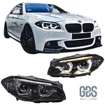 Phares avant Xénon pour BMW Série 5 F10 / F11 Angel eyes 3D LED Phase 2 LCI - Éclairage de véhicule GDS Motorsport
