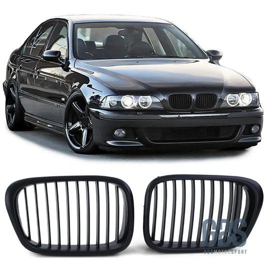 Grilles de calandre NOIR MATE bords larges BMW serie 5 E39 1995 a 2003 - Calandres - GDS Motorsport