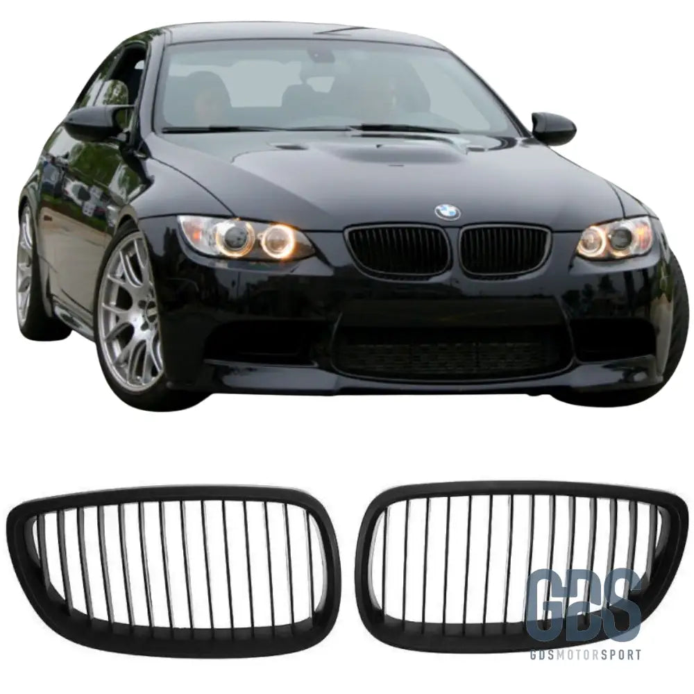 Grilles de calandre Simple noir Mate pour BMW E92 E93 serie 3 phase 1 06-09 - Calandres - GDS Motorsport