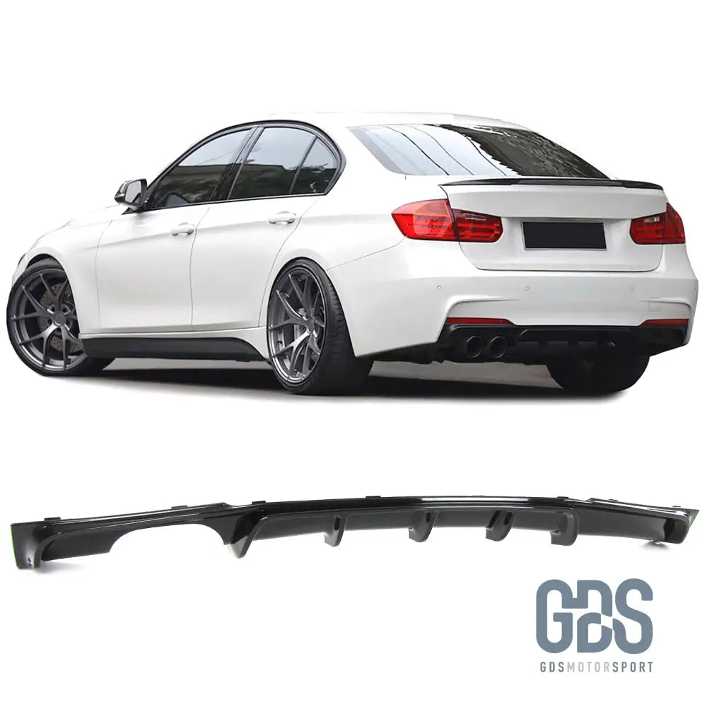 Diffuseur M performance Noir Brillant pour BMW F30 / F31 Sortie Double gauche - Éléments de carrosserie - GDS Motorsport