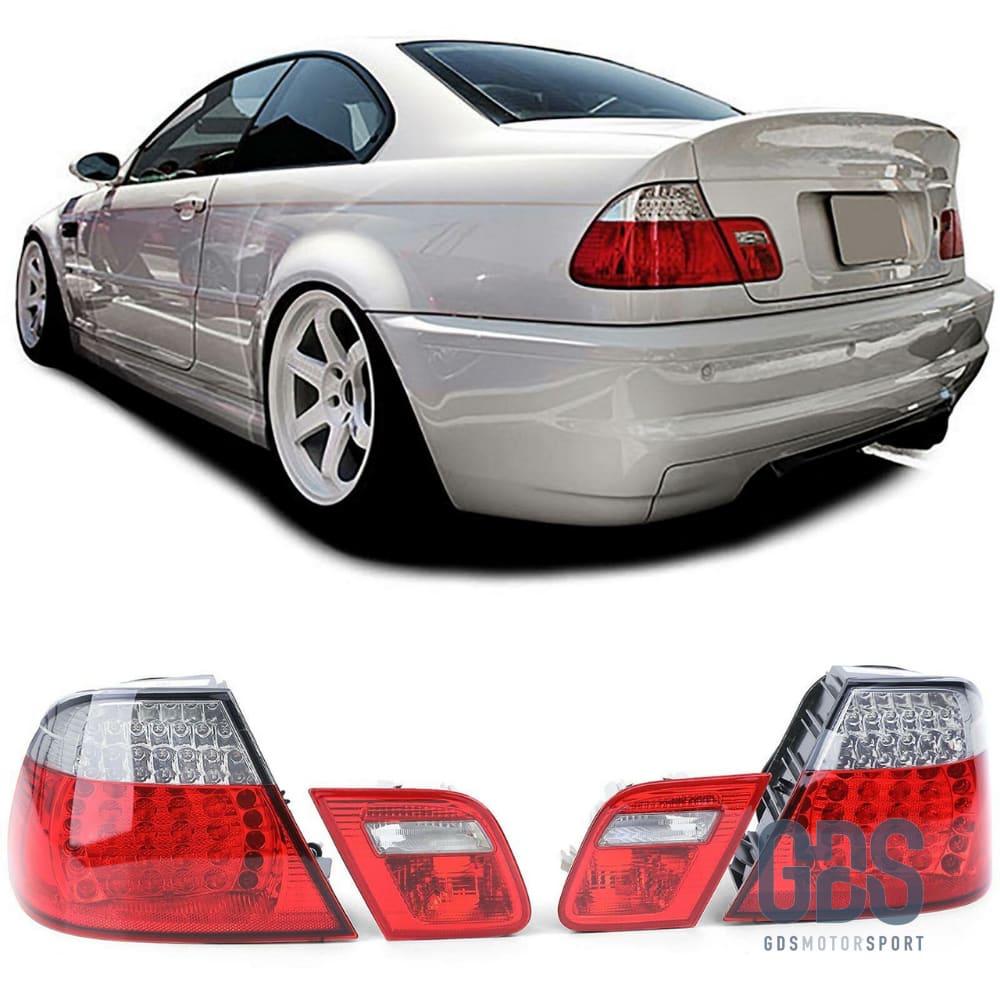 Feux arrière Full LED Blanc cristal pour BMW E46 Coupé de 1999 à 2006 - PHARES GDS Motorsport