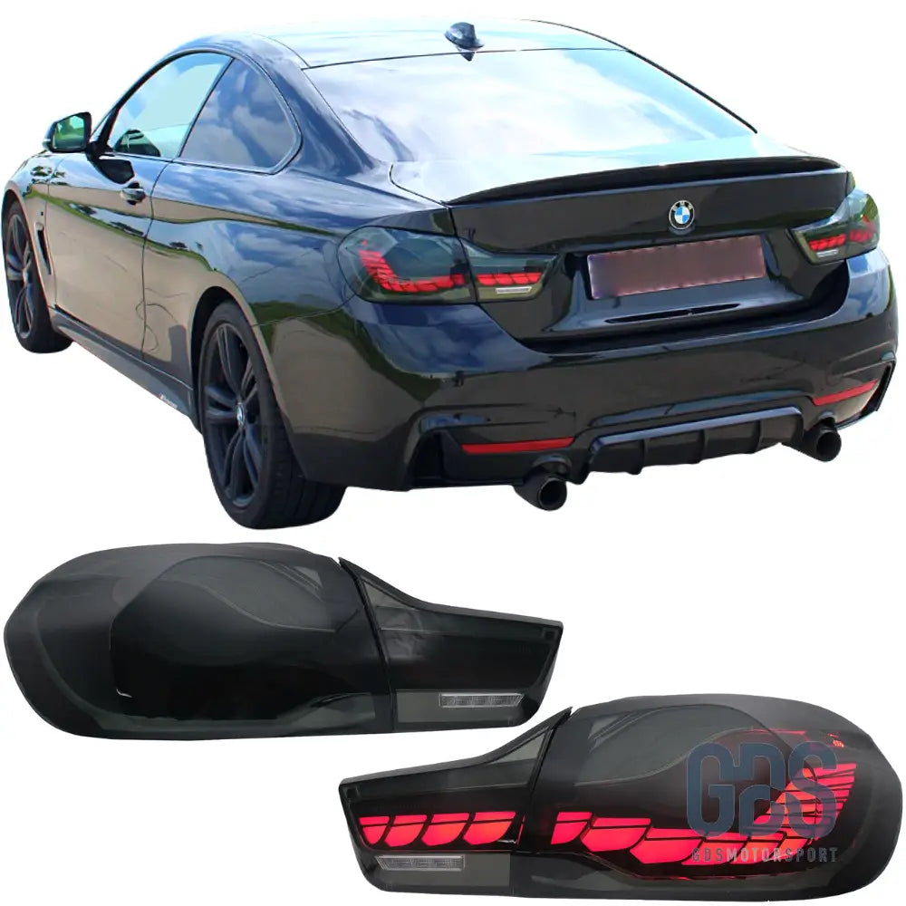 Feux arrières OLED 3D Dynamique light bar pour BMW Série 4 F32/ F33/ F36 Fumé noir - Éclairage de véhicule - GDS Motorsport