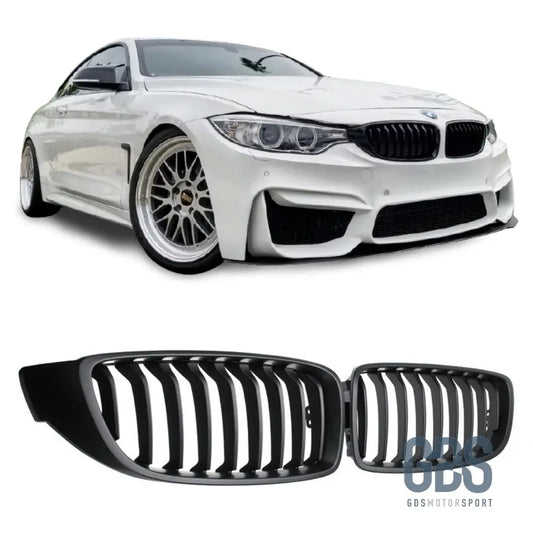 2 Grilles de calandre Noir Mate pour BMW F32/ F33/ F36 Simple lame - calandres - GDS Motorsport