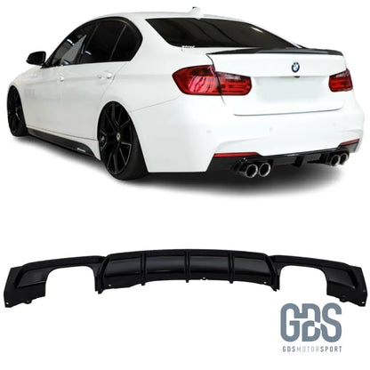 Diffuseur M performance Noir Brillant pour BMW F30 / F31 4 Sorties échappement - Éléments de carrosserie - GDS Motorsport