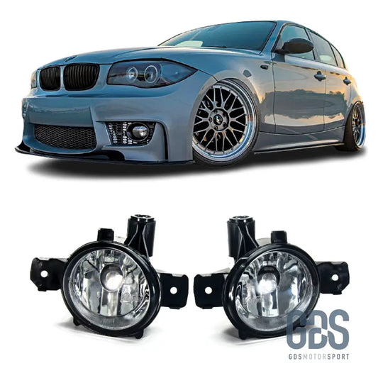 Pair Antibrouillards BMW Serie 1 E81 E82 E87 E88 - Blanc Cristal - PHARES FEUX - GDS Motorsport