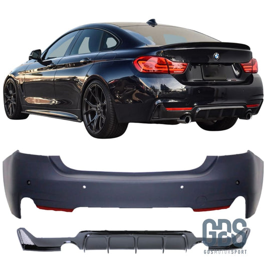 Pare choc arriere Pack M Performance pour BMW F36 type 35 I/D 440i Sortie gauche/droite - Choc kit carrosserie - GDS Motorsport