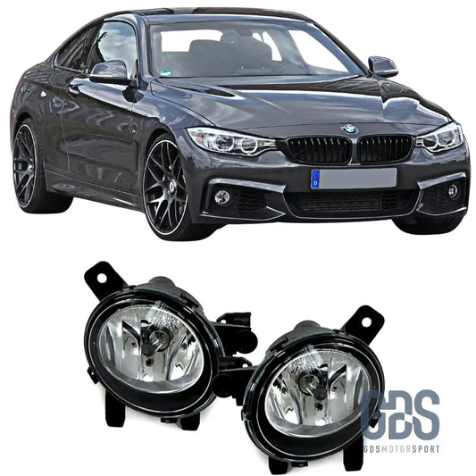 Antibrouillards pour BMW Série 4 F32/ F33/ F36 phase 1 Cristal/ Noir/ Jaune - Cristal Transparent - Éclairage de véhicule - GDS Motorsport
