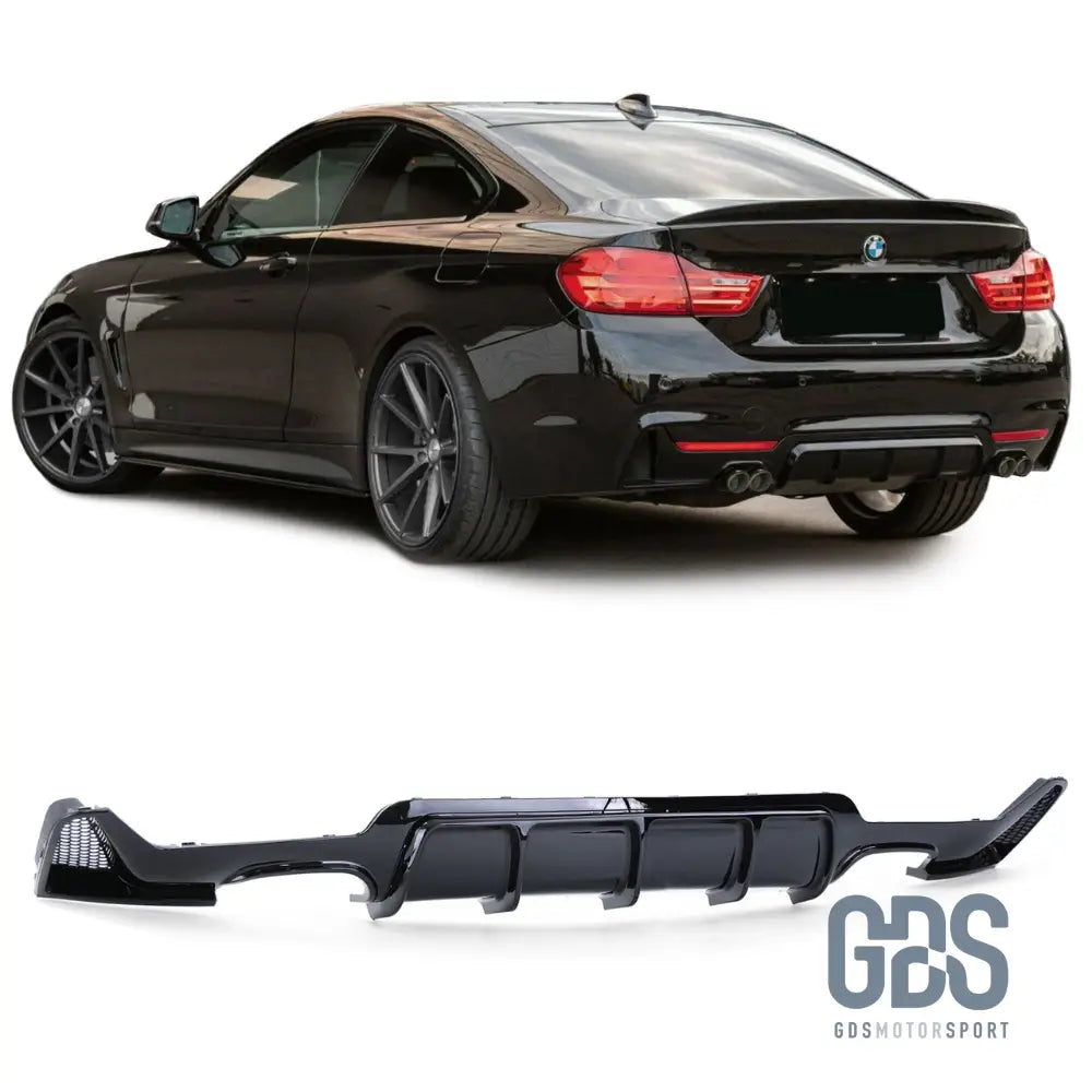 Diffuseur M performance Noir Brillant pour BMW F32/ F33/ F36 4 Sorties échappement - Éléments de carrosserie - GDS Motorsport