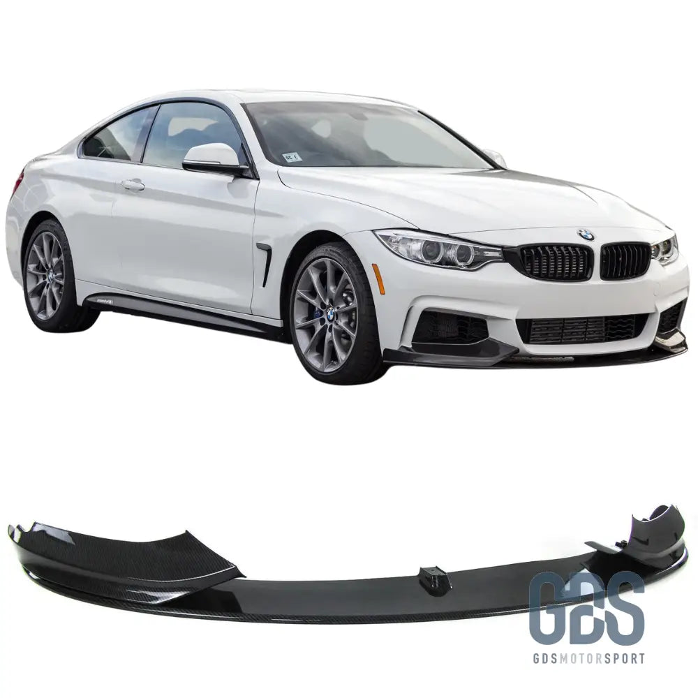 Lame de Pare Choc M Performance BMW serie 4 F32/ F33/ F36 Look Carbone 3D - kit carrosserie - GDS Motorsport