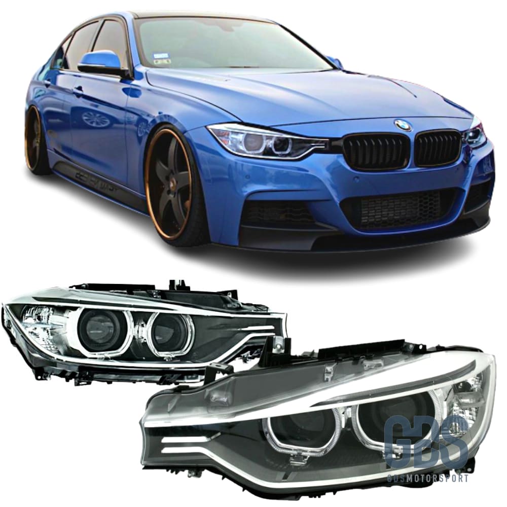 Phares avant Bi-Xenon pour BMW Série 3 F30 / F31 Angel Eyes LED Phase 1 - Éclairage de véhicule - GDS Motorsport