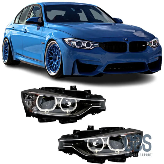 Phares avant H7/H7 Look Xenon pour BMW Série 3 F30 / F31 Angel Eyes LED Phase 1 - Éclairage de véhicule - GDS Motorsport