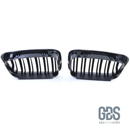 2 Grilles de calandre Double Lame NOIR BRILLANT BMW serie 3 E46 PH1 1998 a 2001 BERLINE / TOURING - Calandres - GDS Motorsport