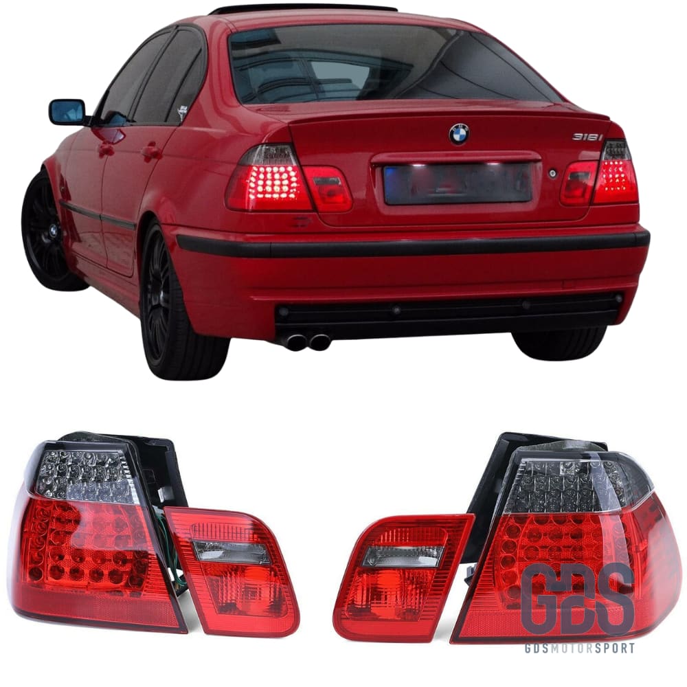 Feux arrière Full LED Rouge fumé Noir pour BMW E46 Berline 1998 à 2005 - PHARES FEUX - GDS Motorsport