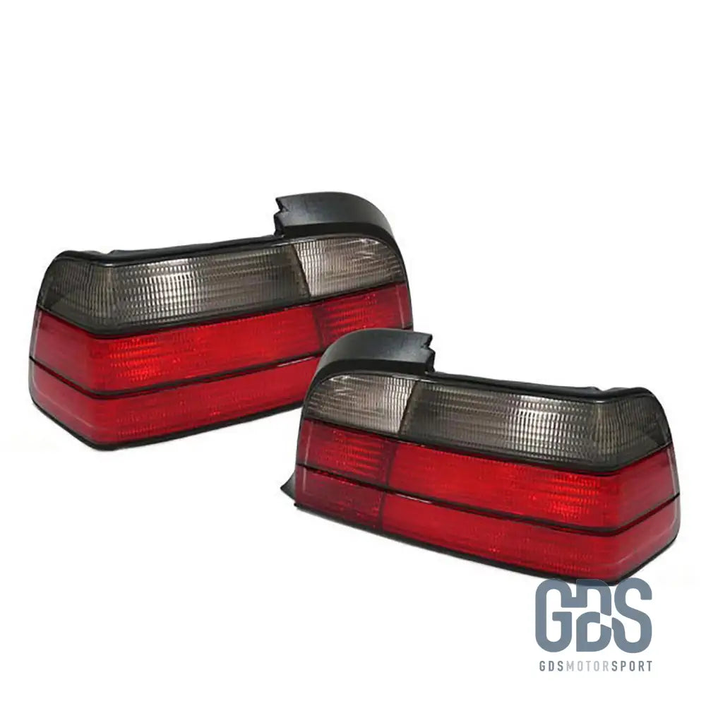 Feux arrières BMW E36 Style M3 rouge et fumé noir pour Coupé / Cabriolet - PHARES FEUX - GDS Motorsport