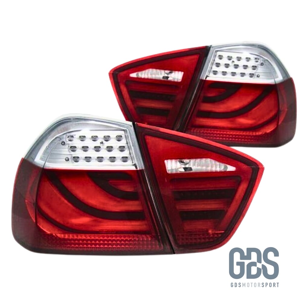 Feux arrières LED Light Bar pour BMW Série 3 E91 Touring Phase 1 Rouge et Blanc Type LCI Ph 2 - Éclairage de véhicule GDS Motorsport