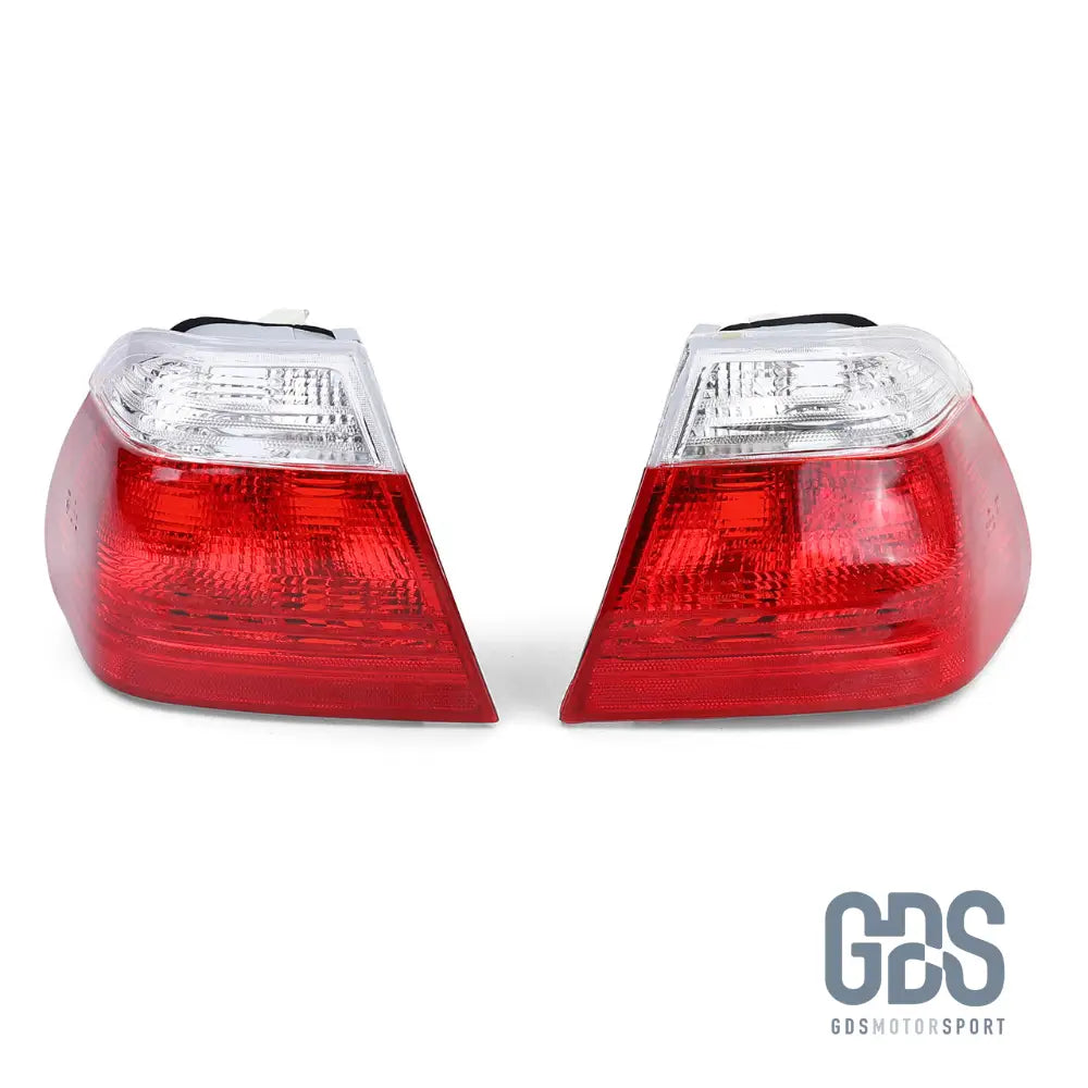 Feux arrières Rouge Blanc pour BMW E46 Berline Phase 1 1998 à 2001 - PHARES FEUX - GDS Motorsport